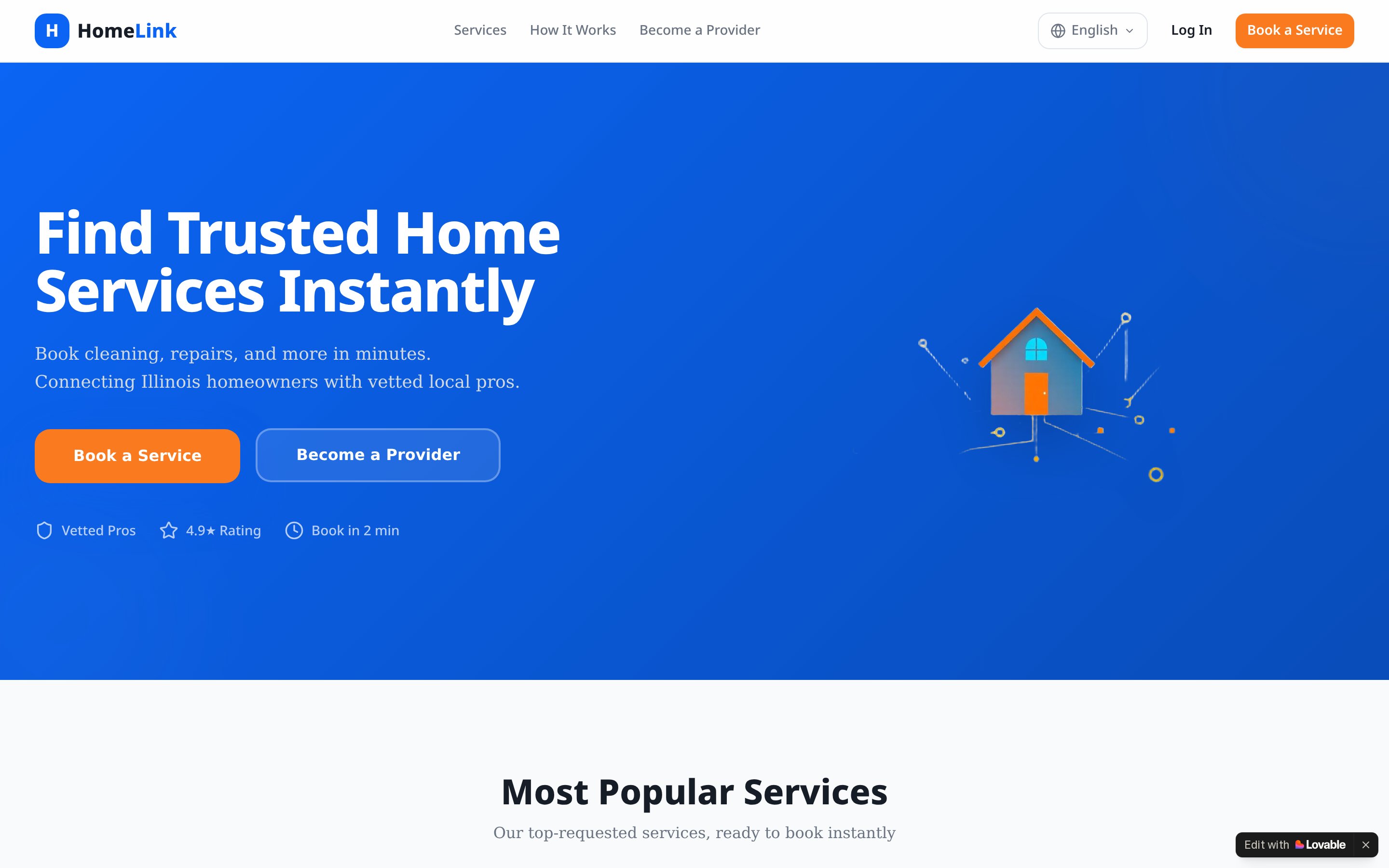 Preview do projeto HomeLink Connect